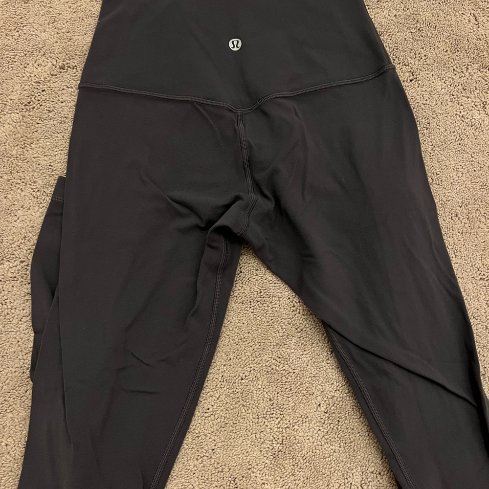 lululemon size 4 align leggings- dark carbon